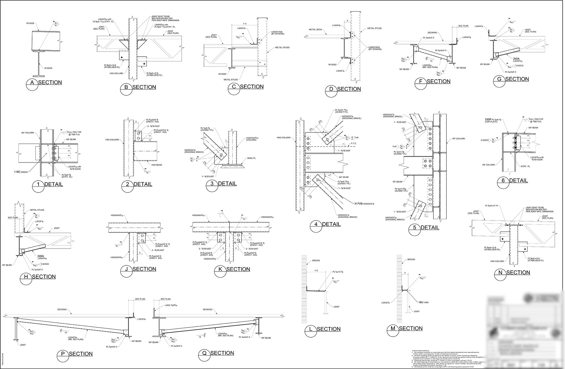 Steel Shop Drawings (Tekla, CAD) – Core of Asia New York